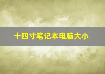 十四寸笔记本电脑大小