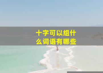 十字可以组什么词语有哪些