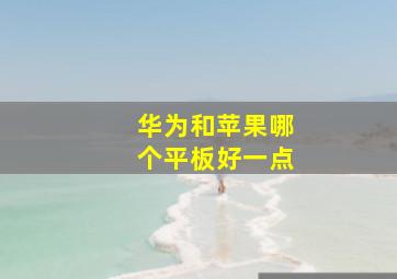 华为和苹果哪个平板好一点