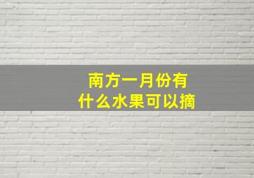 南方一月份有什么水果可以摘