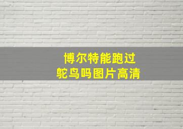 博尔特能跑过鸵鸟吗图片高清