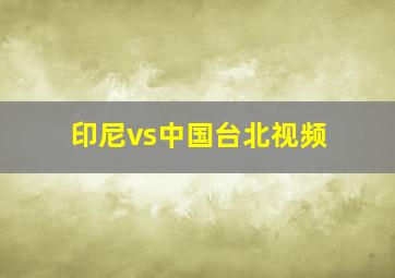 印尼vs中国台北视频