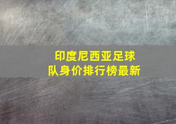 印度尼西亚足球队身价排行榜最新