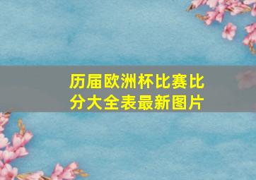 历届欧洲杯比赛比分大全表最新图片