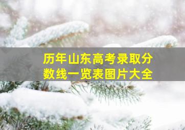 历年山东高考录取分数线一览表图片大全