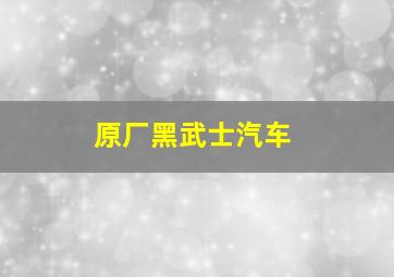 原厂黑武士汽车