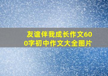 友谊伴我成长作文600字初中作文大全图片