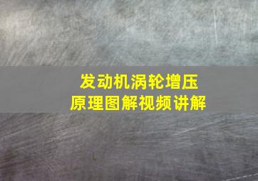 发动机涡轮增压原理图解视频讲解