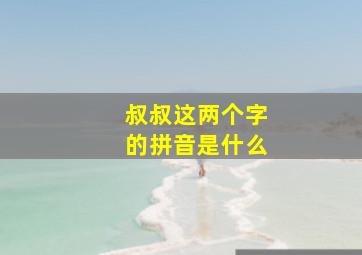 叔叔这两个字的拼音是什么