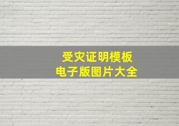 受灾证明模板电子版图片大全