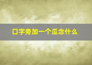 口字旁加一个瓜念什么