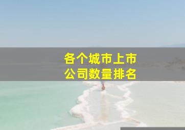 各个城市上市公司数量排名