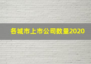 各城市上市公司数量2020