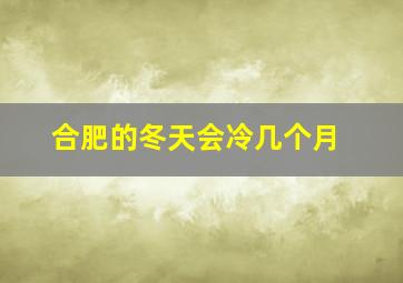 合肥的冬天会冷几个月