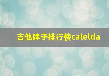 吉他牌子排行榜calelda