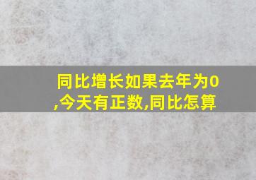 同比增长如果去年为0,今天有正数,同比怎算