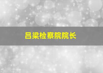 吕梁检察院院长