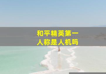 和平精英第一人称是人机吗