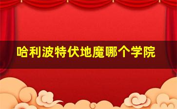 哈利波特伏地魔哪个学院