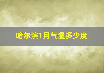 哈尔滨1月气温多少度