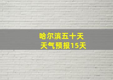 哈尔滨五十天天气预报15天