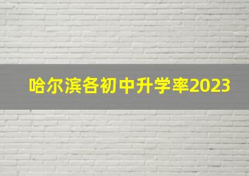 哈尔滨各初中升学率2023