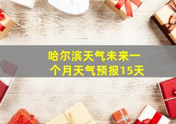 哈尔滨天气未来一个月天气预报15天