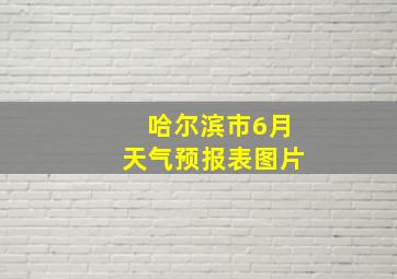 哈尔滨市6月天气预报表图片