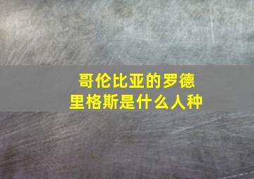 哥伦比亚的罗德里格斯是什么人种