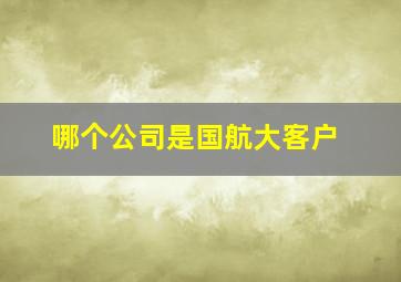 哪个公司是国航大客户