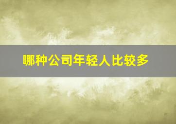 哪种公司年轻人比较多