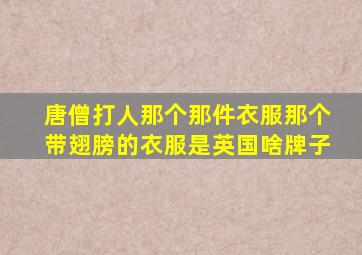 唐僧打人那个那件衣服那个带翅膀的衣服是英国啥牌子