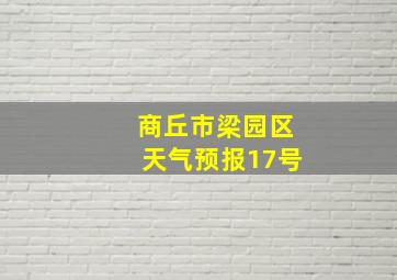 商丘市梁园区天气预报17号