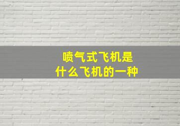 喷气式飞机是什么飞机的一种