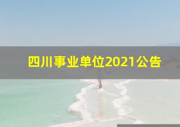 四川事业单位2021公告