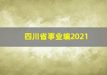 四川省事业编2021