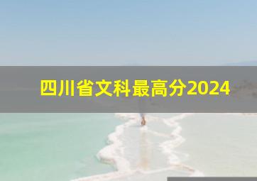 四川省文科最高分2024