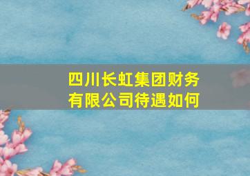 四川长虹集团财务有限公司待遇如何