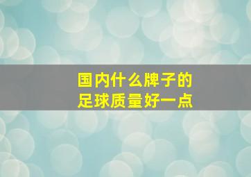 国内什么牌子的足球质量好一点