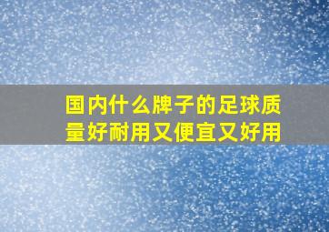 国内什么牌子的足球质量好耐用又便宜又好用