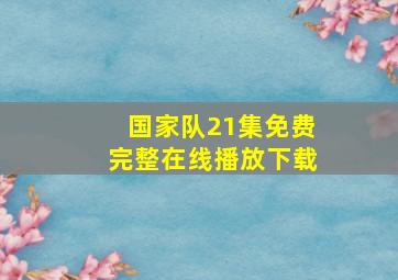 国家队21集免费完整在线播放下载