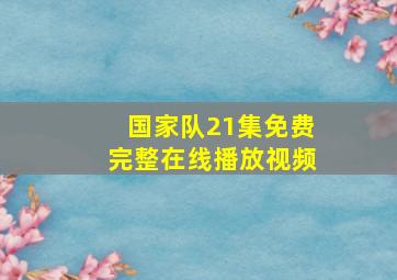 国家队21集免费完整在线播放视频