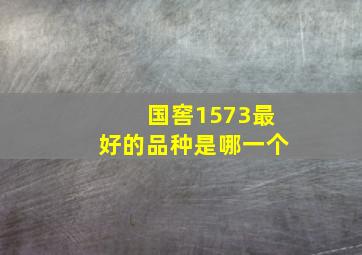 国窖1573最好的品种是哪一个