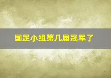 国足小组第几届冠军了