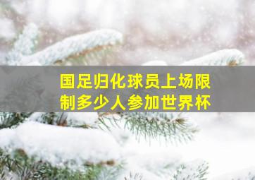 国足归化球员上场限制多少人参加世界杯