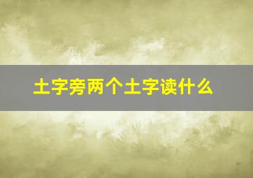 土字旁两个土字读什么