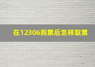 在12306购票后怎样取票