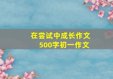 在尝试中成长作文500字初一作文