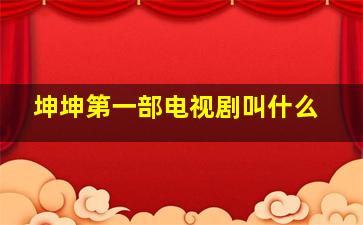 坤坤第一部电视剧叫什么