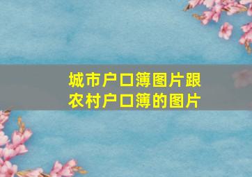 城市户口簿图片跟农村户口簿的图片